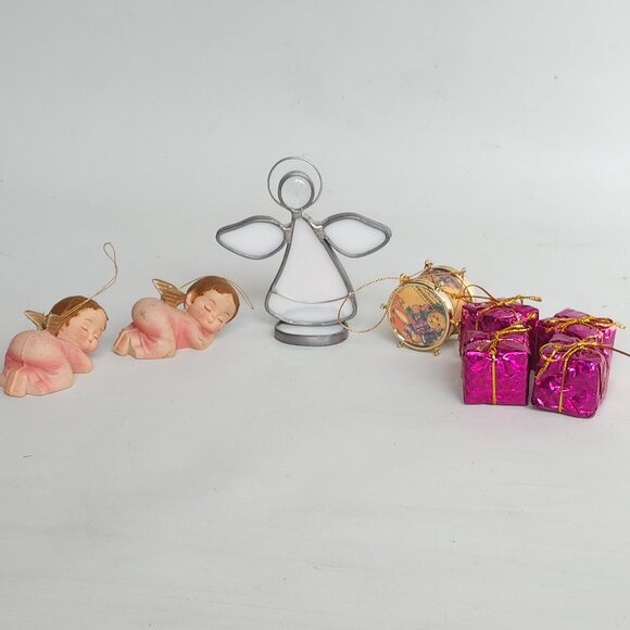 PRECIOUS Christmas Angel Ornament Lot of 8 BABY ANGELS - Picture 3 of 12